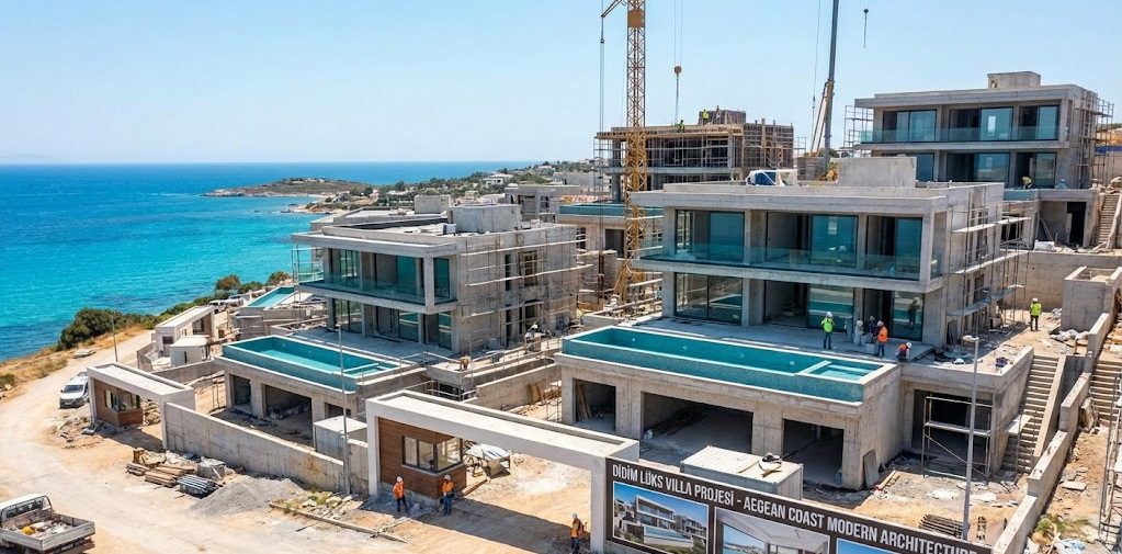 DİDİM’DE ARSA ALIP İNŞAATA BAŞLAMADAN ÖNCE BİLMENİZ GEREKEN 10 ALTIN KURAL … Amerikan mutfaklı villalar için modern dolap ve tezgah iç mimari tasarımı.